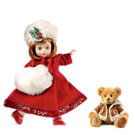2008 Christmas 'Wendy' Doll with Bear by Madame Alexander