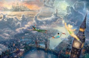 Tinker Bell And Peter Pan Fly To Neverland