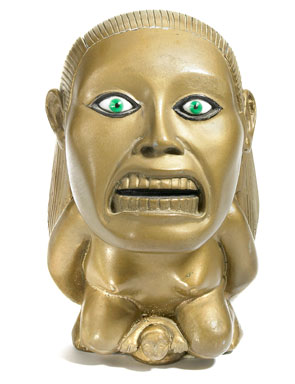 Raiders-of-the-Lost-Ark-Idol Image: Raiders of the Lost Ark Fertility Idol. 8 7/8 x 5 1/2in. Est. $20,000-30,000. Photo: Courtesy of Bonhams & Butterfields.