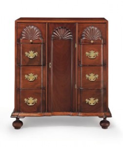 John Townsend chippendale document cabinet