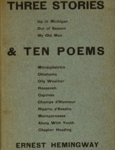 Ernest Hemingway Three Stories Ten Poems