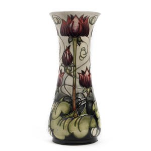 A Moorcroft limited edition Appledorn pattern vase by Emma Bossoms