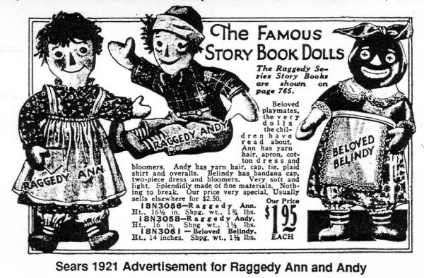 Doll Showcase Raggedy Ann early advertisement Jo B