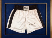 1975 Muhammad Ali Fight Worn Trunks from the Thrilla in Manila