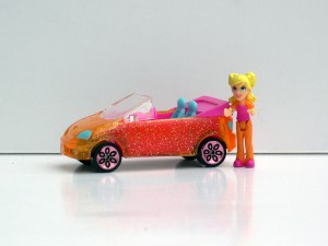 G Polly Pocket Glitter Peach car 20008 Mattel