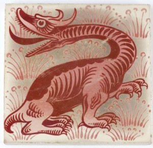 William De Morgan Dragon and Foliage
