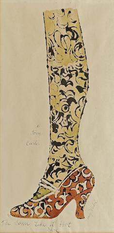 andy warhol Shoe and Leg The Some Like it Hot Shoe
