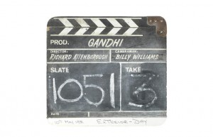 Gandhi A Wooden Clapperboard Used During The Production