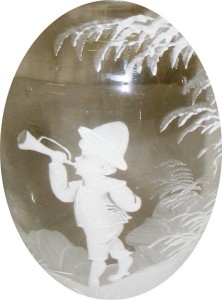 mary gregory glass boy playing horn