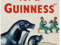 Lovely Day for a Guinness with seals and zoo keepers poster john gilroy