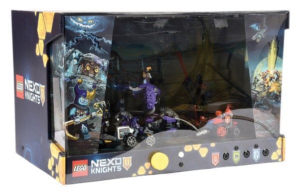 Lego Point of Sale Store Display consisting of Lego Nexo Knights set numbers 70352 and 70362