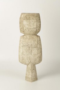 pottery pillar vase designed by Leslie Illsley white form