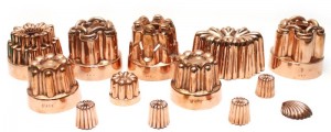 victorian copper jelly moulds