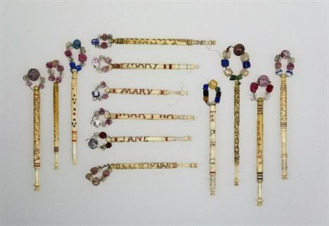 19th century lace bobbins