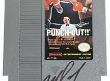 mike tysons punch out nintendo cartridge signed