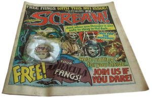 scream issue 1 with free dracula fangs gift