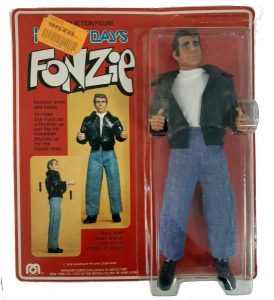 Mego Happy Days Fonzie in packet on card