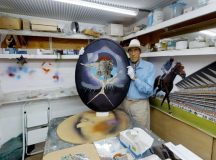 Colin Rayne in his gallery