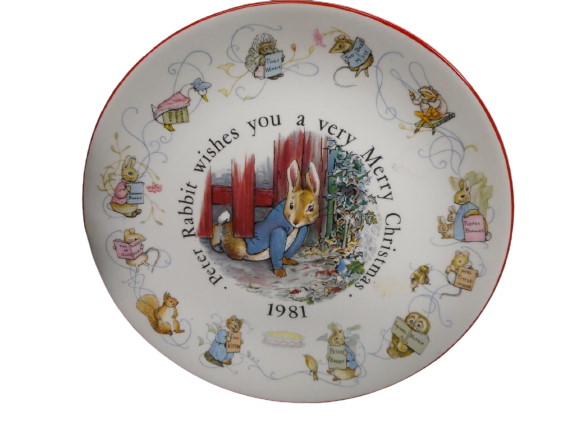 Wedgwood 1981 Peter Rabbit Christmas Plate