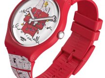 Chomp Swatch X Peanuts Holiday Special watch