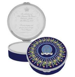 Halcyon Days Platinum Jubilee Flowers of the Realm Enamel Box