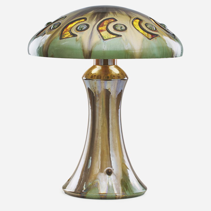 A Fulper Pottery Fine and rare Vasekraft lamp