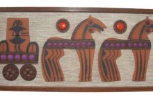 A large Hornsea Muramic horse & carriage wall plaque by John Clappison. Sold for £176 on ebay, April 2022.