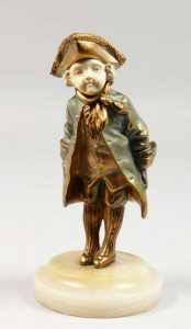 Georges Omerth a bronze and ivory figure The Young Town Crier