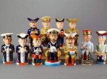 World War 1 Allied Commanders Toby Jugs by Sir Francis Carruthers Gould for Wilkinson