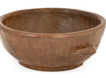 Robert Mouseman Thompson An English Oak Fruit Bowl with carved mouse trademark to the exterior