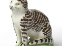 lowestoft porcelain cat c1780