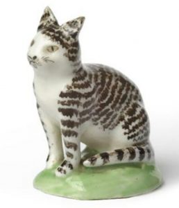 lowestoft porcelain cat c1780
