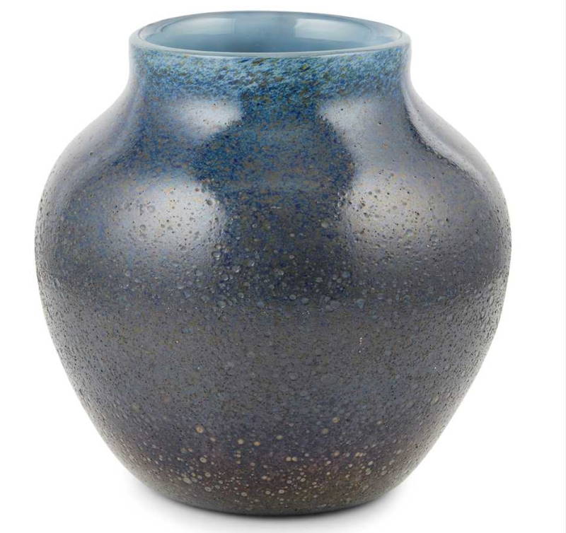 monart glass pumice effect glass vase