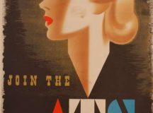 ABRAM GAMES 1914-1996 Blonde Bombshell WWII ATS Recruitment Poster Printed for HM Stationery Office