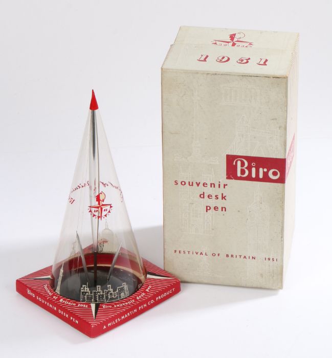 Rare 1951 Festival of Britain Skylon souvenir Biro desk pen