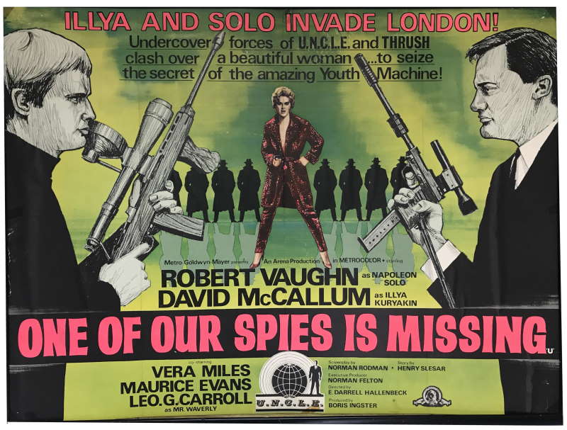 one of our spies is missing the man from uncle quad poster