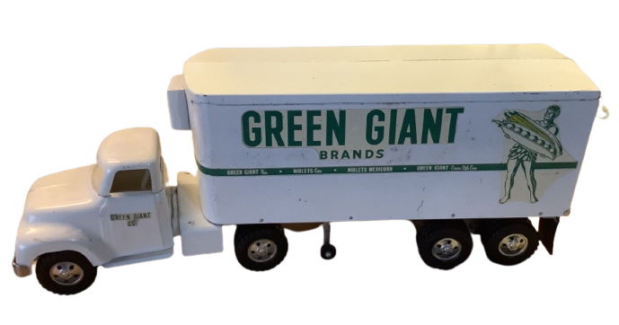 1950s Tonka Green Giant Truck and Trailer