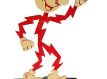 REDDY KILOWATT Standup Wood Statue ADV Display WWP Spokane Original 1960s