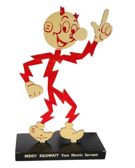 REDDY KILOWATT Standup Wood Statue ADV Display WWP Spokane Original 1960s