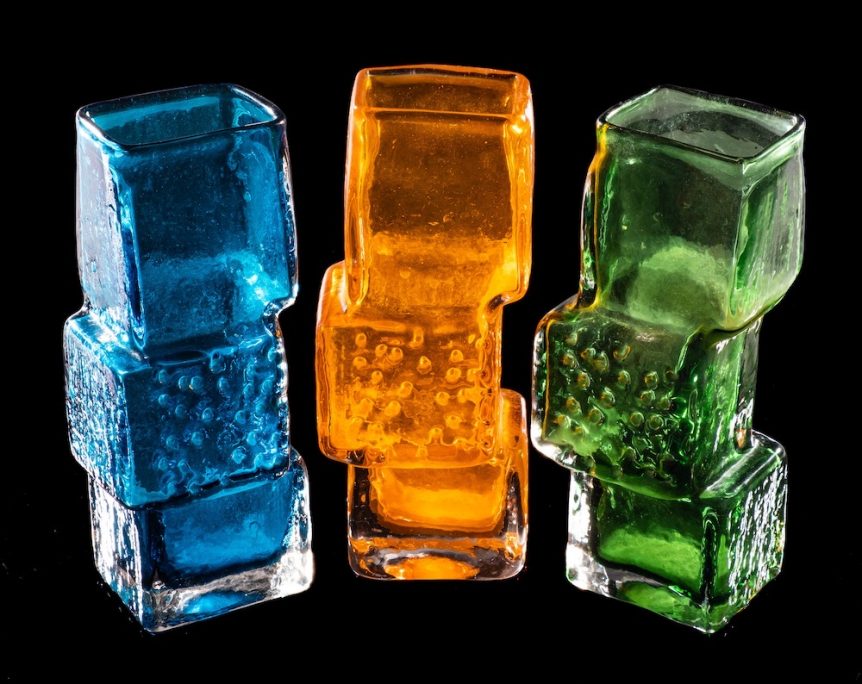 The Best Photo Ever of the Whitefriars Drunken Bricklayer Vases World Collectors Net