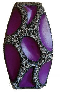 A Roth Keramik Fat Lava vase Shape no 309 in purple.