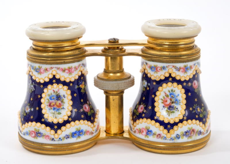 Late 19th century French LeMaire enamelled opera glasses