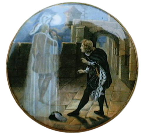 Pot Lid Featuring Ghost Scene From Hamlet