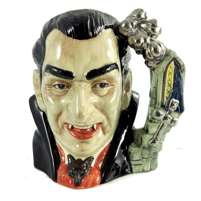 Royal Doulton Count Dracula Character Jug Silver Details Trial Colourway