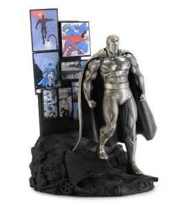 Royal Selangor Superman figure from Batman The Dark Knight Returns silver edition