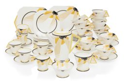 Eric Slater for Shelley Sunray pattern and Vogue shape part tea and coffee set 1930