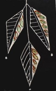 Three leaves pattern on Denby Cheviot range
