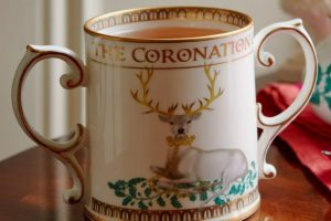 Fortnum & Mason Caverswall Coronation Commemorative Two Handled Cup