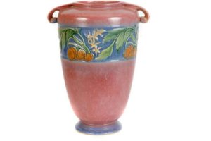 A Roseville Glazed Earthenware Two-Handled Vase.