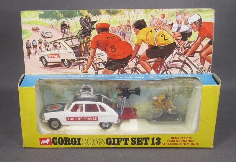 Vintage 1960s Corgi Gift Set 13 Renault Tour De France